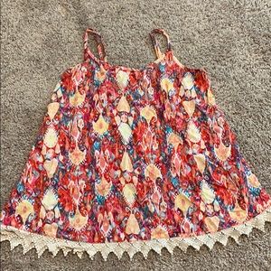 Cute colorful tank perfect for dressing up shorts